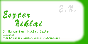 eszter niklai business card